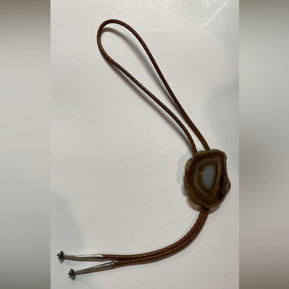 Agate Bolo Tie - image 1